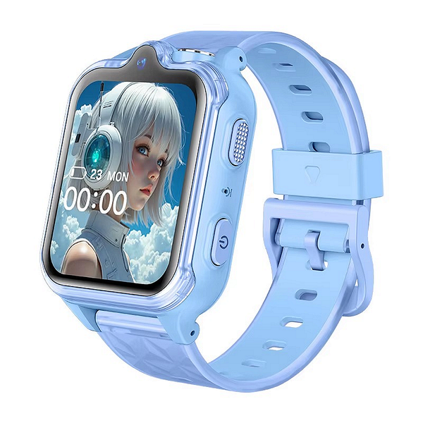 Детски Смарт часовник NUBKI D35 PRO, Android OS, 4G, GPS+LBS+Wi-Fi Tracking, IPS Дисплей 1.72", 240*240 HD IPS Дисплей, 2 камери, Видео разговор, Вибрация, Син