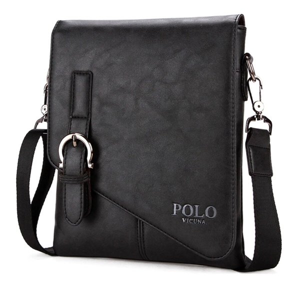 Мъжка кожена чанта Vicuna Polo Udal, PU Кожа, Черна
