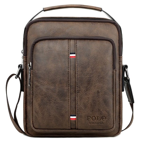 Мъжка кожена чанта Vicuna Polo Coquillage, PU Кожа, Кафява от Vicuna Polo — продуктова снимка